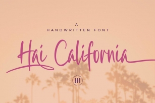 Hai California - A Handwritten Font Font Download