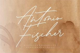 Antonio Fischer Signature Monoline Calligraphy Font Font Download