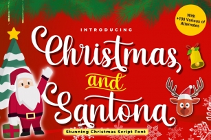 Christmas and Santona | A Beautiful Chirstmas Script Font Font Download