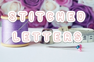 Stitched Letters SVG Font Download