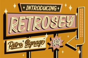 Retrosey - Signage Typeface Font Download
