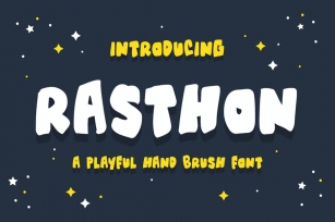 Rasthon - A Playful Hand Brush Font Font Download