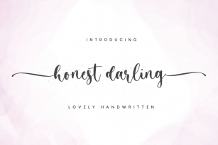 Honest Darling - Calligraphy Font Font Download