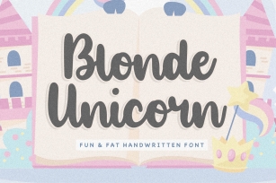 Blonde Unicorn Fun & Fat Handwritten Font Font Download