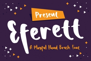 Eferett - A Playful Hand Brush Font Font Download