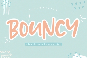 BOUNCY Lovely Cute Handwritten Font Font Download