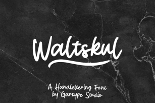 Waltskul - Handlettering Font  Web font Font Download