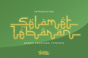 Selamet Lebaran - Arabic Fauxlang Font  Web Font Font Download