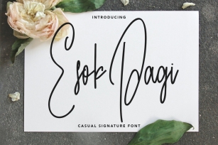 Esok Pagi Casual Signature Font Font Download