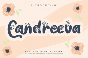 Candreeva | Fancy Flower Typeface Font Font Download