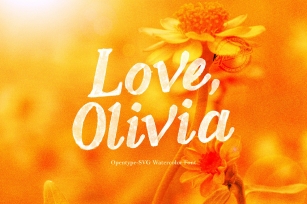 Love, Olivia | Watercolor SVG Font Font Download