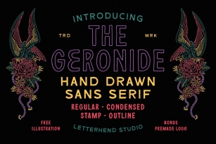 The Geronide - Hand Drawn Sans Serif Font Download