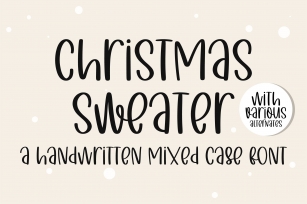 Christmas Sweater - A handwritten mixed case font Font Download