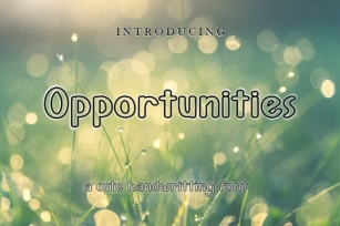 Opportunities Font Download