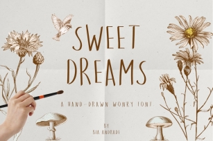Sweet Dreams a hand-drawn wonky font Font Download