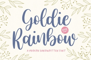 Goldie Rainbow Modern Handwritten Font Font Download