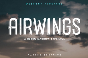 Airwings - Retro Narrow Sans-Serif Webfont Font Download