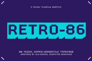 RETRO-86 - Cool Pixel Font Font Download