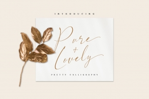 Pure & Lovely - pretty calligraphy Font Download