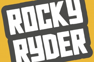 Rocky Ryder - a rough and rugged WEB FONT Font Download