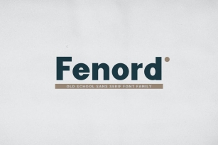 Fenord - Old School Sans Serif Font Download