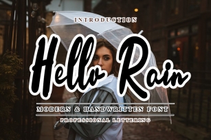 Hello Rain - Handwritten Font Font Download