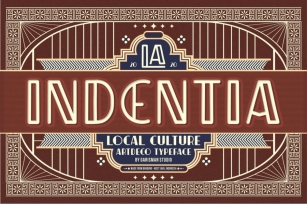 Indentia - Art Deco Typeface Font Download