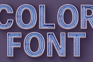 Concrete Neon - Color SVG Font Font Download