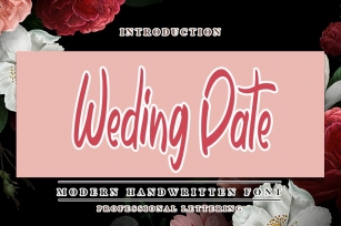 Wedding Date - Beautiful Handwritten Font Font Download