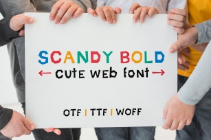 Scandy Bold Web Font Cute for nursery in Scandinavian Style Font Download