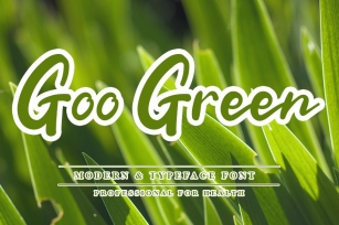 Goo Green - Modern Typeface Font Font Download