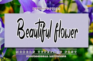 Beautiful Flower - Modern Handwritten Font Font Download