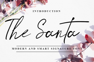 The Santa - Modern Signature Font Font Download