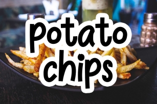 Potato Chips - Beautiful Cute Font Font Download