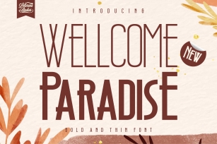 Wellcome Paradise - Modernu00a0Sansu00a0Serif Font Font Download