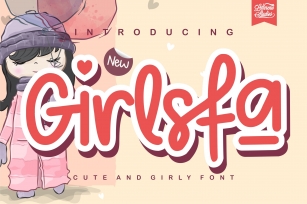 Girlsfa - Cute and Girly Monoline Font Font Download