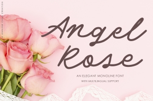 Web Font Angel Rose | An Elegant Monoline Font Font Download