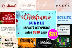 Christmas Font Bundle Collection Font Download