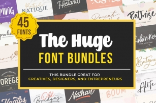 The Huge Font Bundle Collections Font Download