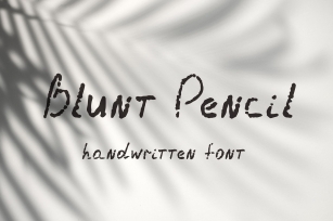 Blunt Pencil. Handwritten font Font Download