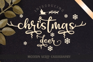 christmas deer Font Download