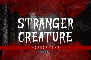 Stranger Creature - Horror Display Font Font Download