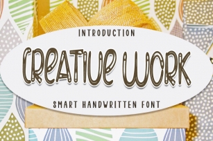 Creative Work - Modern Handcraft Font Font Download