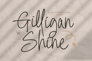 Gilligan Shine - A monoline Handwritten Font Font Download