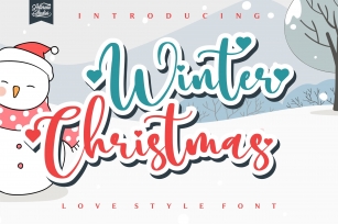 Winter Christmas - Love Style Font Font Download