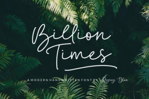 Billion Times Font Download