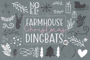 Farmhouse Christmas Dingbats Font Download