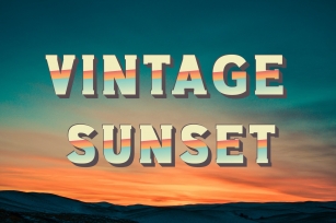 Vintage Sunset SVG Font Font Download