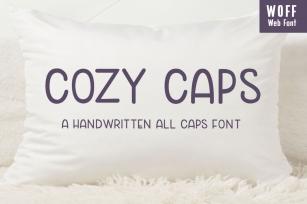 Cozy Caps - A handwritten all caps font - WEB FONT Font Download