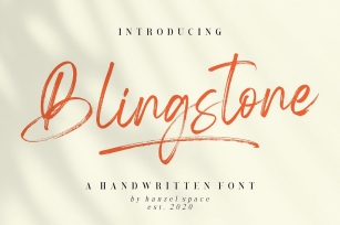Blingstone - Handwritten Font Font Download